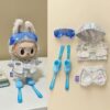 Labubu Doll Clothes Extreme Skiing Kit with Goggles Jacket Skis