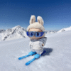 Labubu Doll Clothes Extreme Skiing Kit with Goggles Jacket Skis