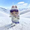 Labubu Doll Clothes Extreme Skiing Kit with Goggles Jacket Skis