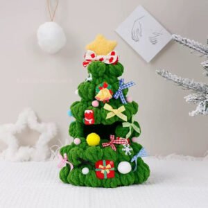 Handmade Crochet Labubu Doll Clothes Festive Celebrations Christmas Tree