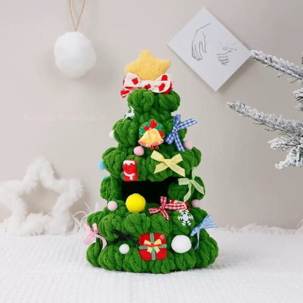 ChrismasTreeGreen Handmade Crochet Labubu Doll Clothes Festive Celebrations Christmas Tree