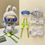 Extreme Skiing Kit-2 Labubu Doll Clothes Extreme Skiing Kit with Goggles Jacket Skis