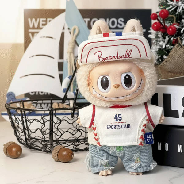 18138756_31a2a318-2d58-40bb-96d0-f52d68822375 Labubu Doll Clothes #45 Baseball Player Sports Suit
