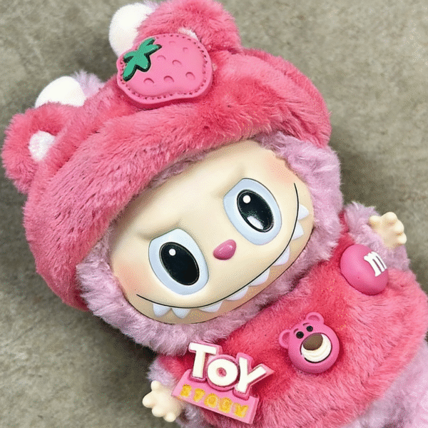 Labubu Doll Clothes Plush Strawberry Bear