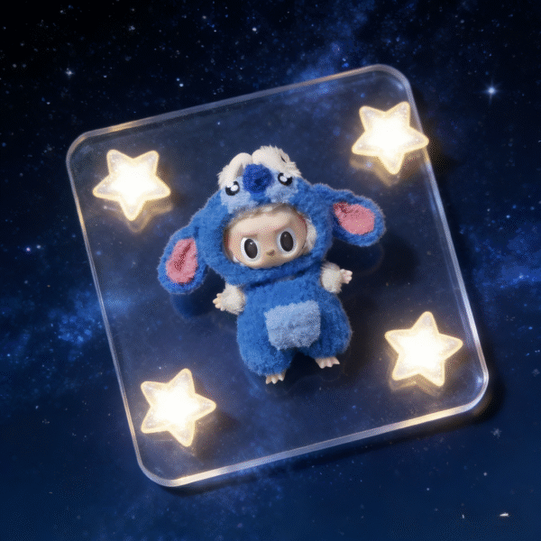 Labubu Doll Clothes Blue Alien Friend