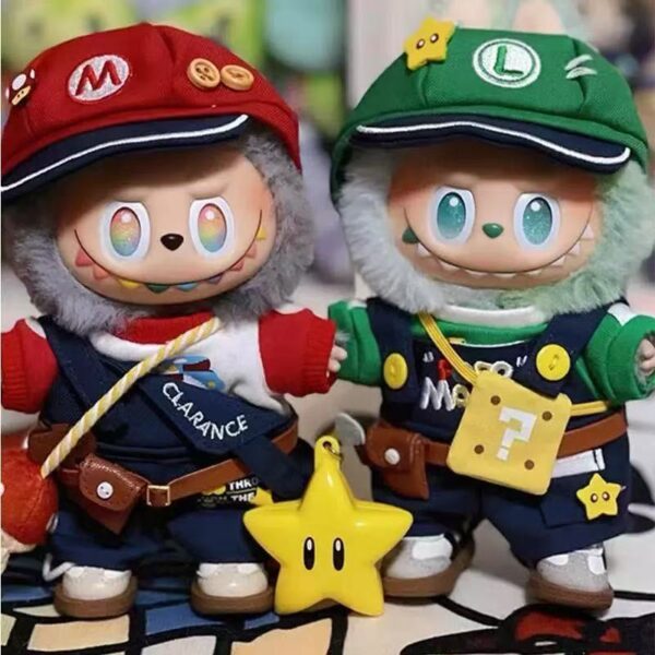 6 Labubu Doll Clothes Mario and Luigi