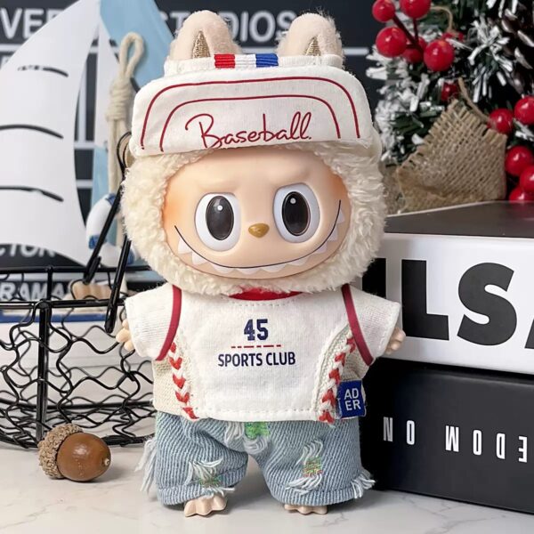 ed0f91b56124b3eb941f11c8fcbe8bb0 Labubu Doll Clothes #45 Baseball Player Sports Suit