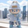 Labubu Doll Clothes Blue Seagull Coconut Knit Sweater Set