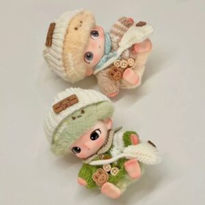 2 Dimoo Doll Clothes Colorful Button Sweaters