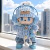 Labubu Doll Clothes Blue Seagull Coconut Knit Sweater Set