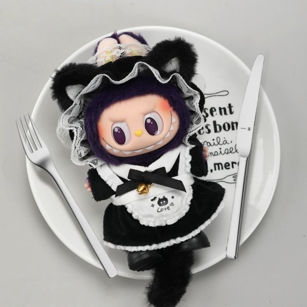 86deba903025bb6be2681dcc743673b5 Handmade Labubu Doll Clothes Cat Maid
