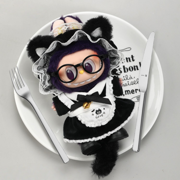 a65af6fca4f9d092a3e720c7104187f1 Handmade Labubu Doll Clothes Cat Maid
