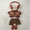 Handmade Labubu Doll Clothes Leather Jacket