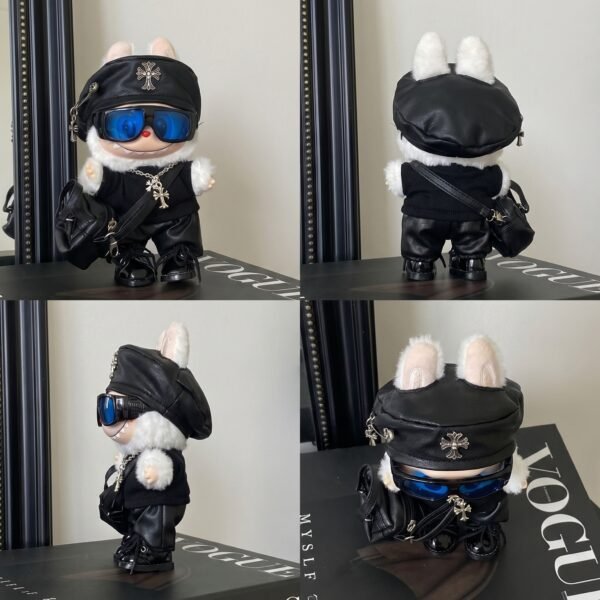 生成更多角度的主图_2K_202606201247 Handmade Labubu Doll Clothes Leather-Clad Knight