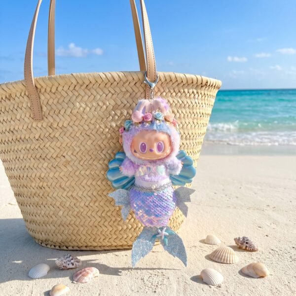 美人鱼1 Handmade Labubu Doll Clothes Summer Beach - The Little Mermaid Violet